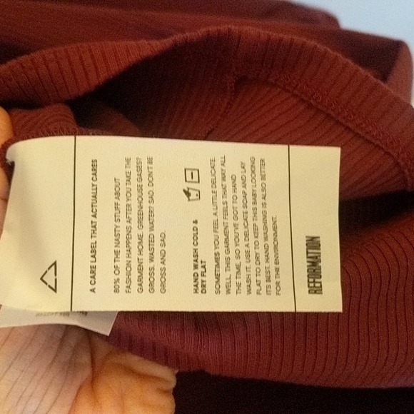 Reformation dress turtleneck deep v cutout long sleeve - Picture 5 of 8